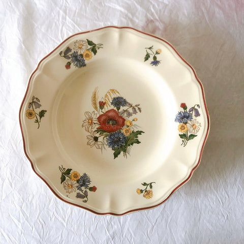 ディゴワンサルグミンヌ Digoin＆sarreguemines アグレスト 深皿 クルーズプレート フランスアンティーク食器 フランス蚤の市・ブロカント