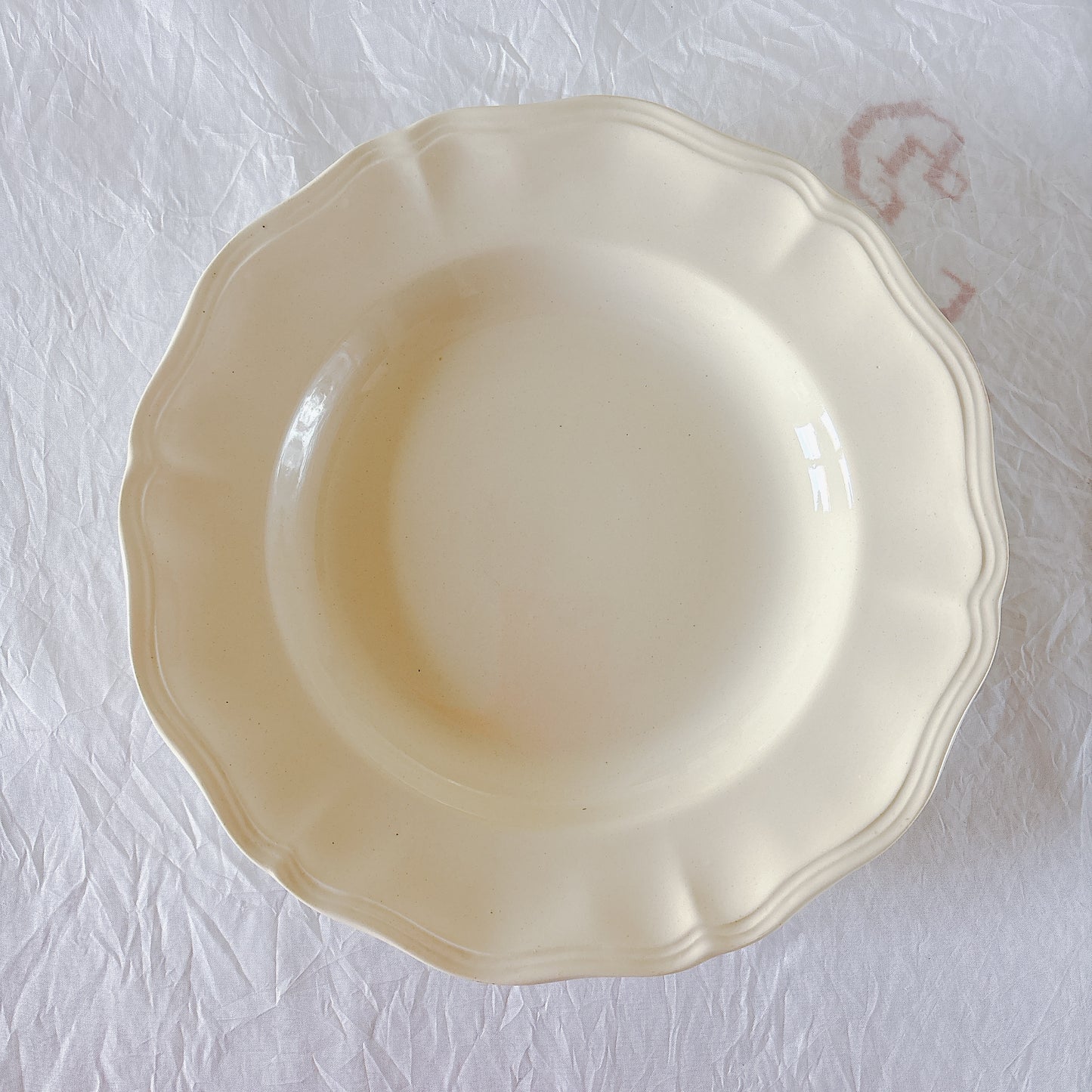 フランス ディゴワン＆サルグミンヌ 花リム スーププレート 深皿 フランスアンティーク食器 ブロカント　蚤の市