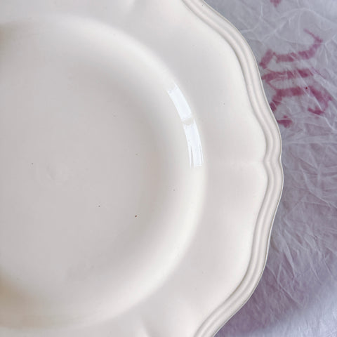 フランス ディゴワン＆サルグミンヌ 花リム ディナープレート 平皿 フランスアンティーク食器 ブロカント　蚤の市