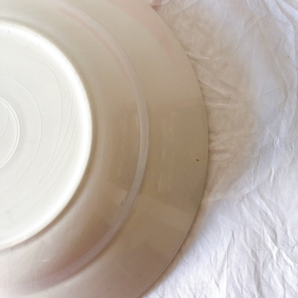 サンタマン　Saint amand バスク柄スーププレート、クルーズプレート フランスアンティーク食器 ブロカント 蚤の市