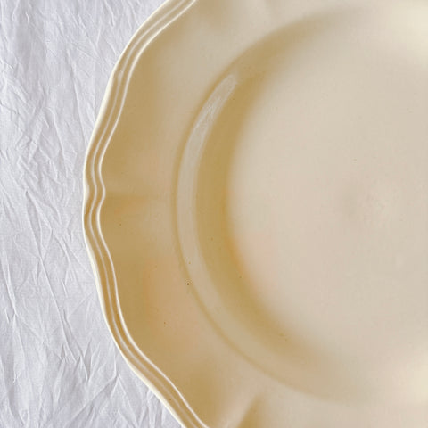 フランス ディゴワン＆サルグミンヌ 花リム ディナープレート 平皿 フランスアンティーク食器 ブロカント　蚤の市