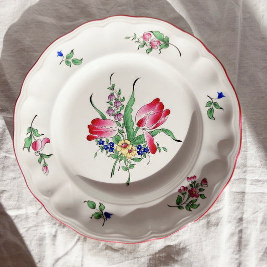 リュネヴィル " Réverbère"シリーズ ディナープレート 平皿 フランスアンティーク食器 蚤の市 ブロカント