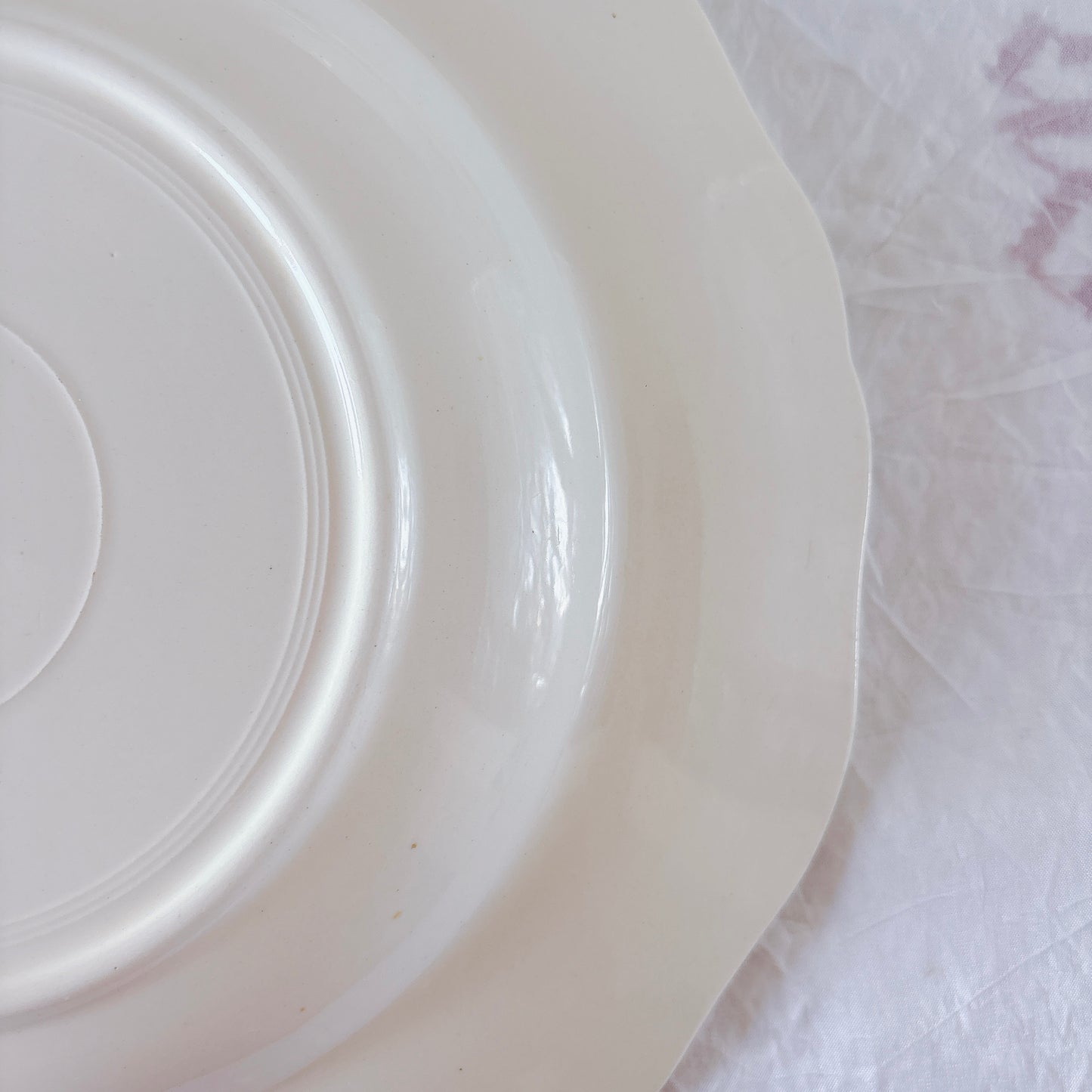 フランス ディゴワン＆サルグミンヌ 花リム スーププレート 深皿 フランスアンティーク食器 ブロカント　蚤の市