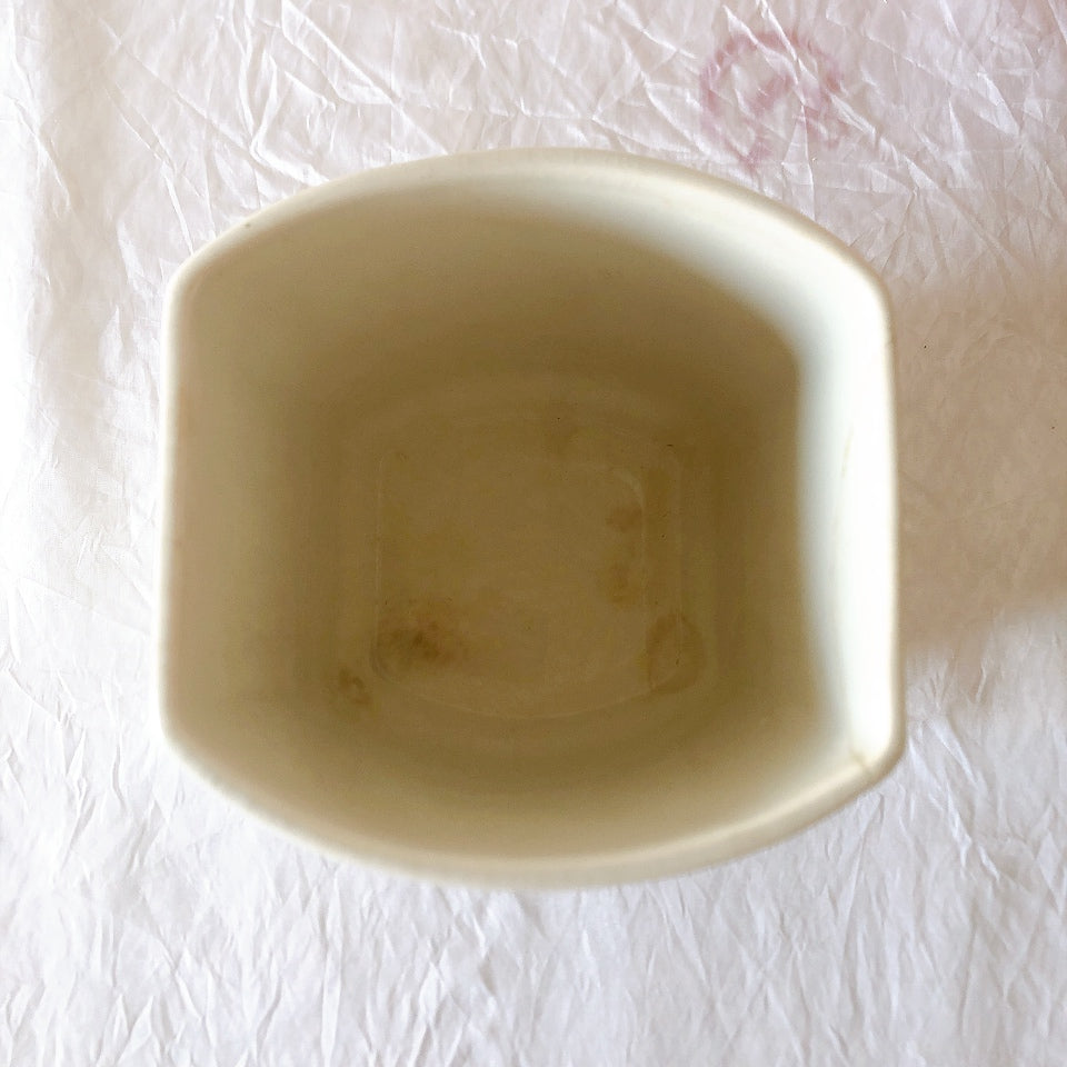 フランスアンティーク サンタマン バスク柄陶器キャニスター 「イエロー・ブルー」 フランスアンティーク食器　ブロカント　蚤の市