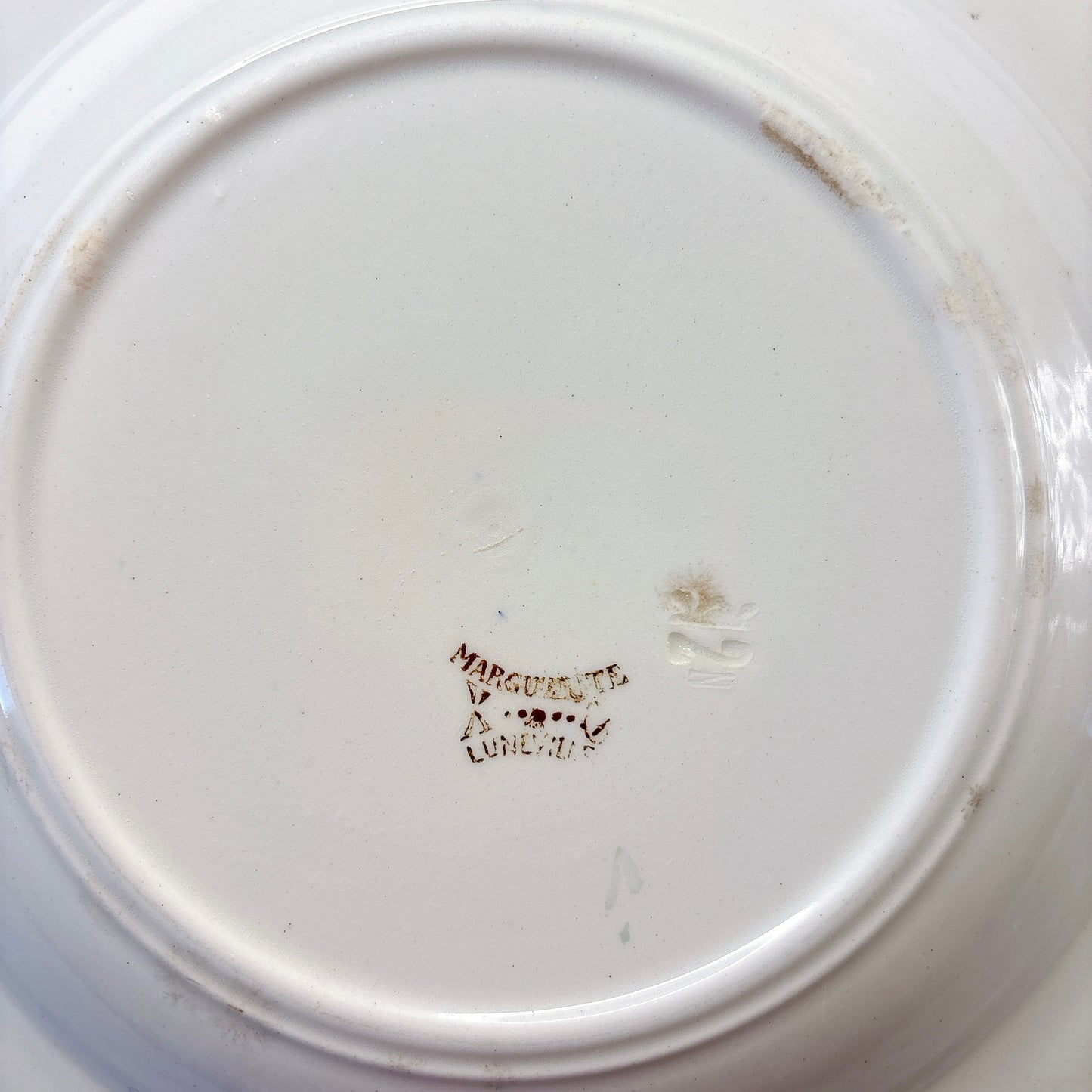 リュネヴィル  マーガレット MARGUERITE スーププレート フランスアンティーク食器　蚤の市　ブロカント