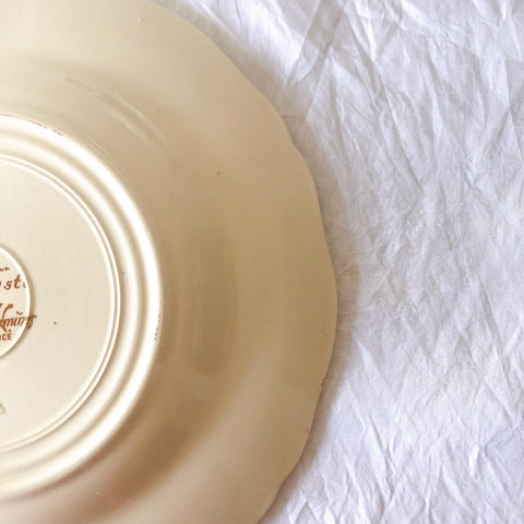 フランス サルグミンヌ sarreguemines アグレスト デザートプレート 20.7㎝  フランスアンティーク食器 フランス蚤の市・ブロカント