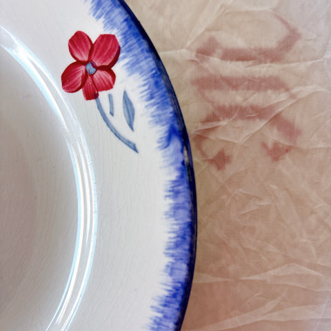フランスアンティーク ディゴワンサルグミンヌ MARY LOU マリールー デザートプレート 花柄 Digoin Sarreguemines アンティーク食器