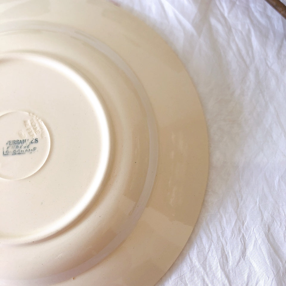 フランスアンティーク ロンシャン LONGCHAMP "Versailles Ennege"ヴェルサイユ　エネジェ クルーズプレート　フランスアンティーク食器 ブロカントアンティーク
