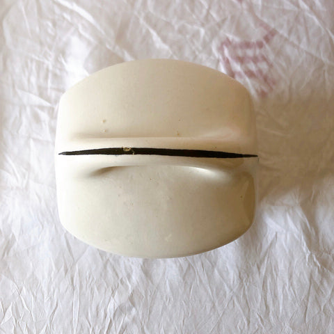 フランスアンティーク サンタマン バスク柄陶器キャニスター 「イエロー・ブルー」 フランスアンティーク食器　ブロカント　蚤の市