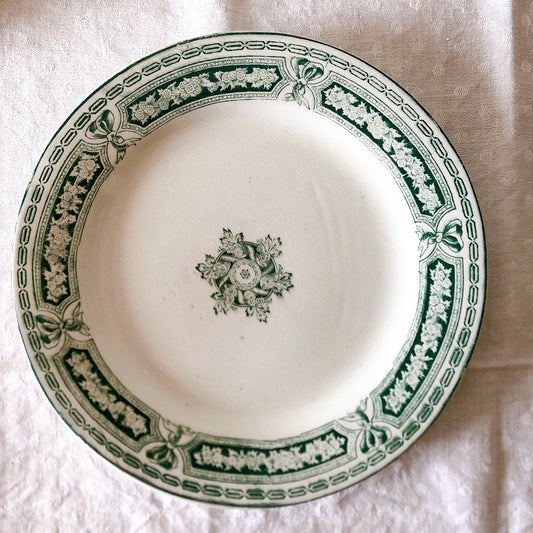 ヴィエイヤーボルドー ディナープレート/平皿 E フランスアンティーク食器 ブロカントアンティークス 蚤の市