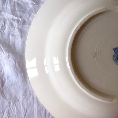 フランスアンティーク　バドンヴィレー　バラ柄スーププレート　深皿　フランスアンティーク食器 ブロカントアンティーク 蚤の市