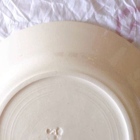 ご予約　フランスアンティーク クレイユモントロー HOUX　柊　ディナープレート　平皿 3枚セット　フランスアンティーク食器　ブロカント　蚤の市