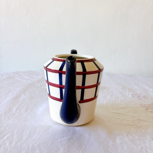 クレイユモントロー バスク柄 コーヒーポット 注ぎ口 ディテール アンティーク陶器