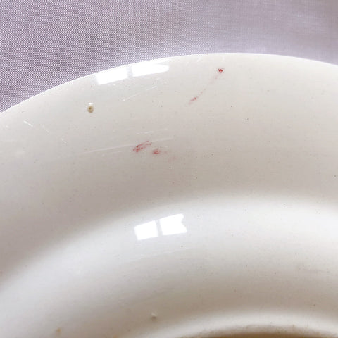 ディゴワンサルグミンヌ Digoin&sarregumines ”ODETTE” 平皿  A 赤　フランスアンティーク食器　ブロカント　蚤の市