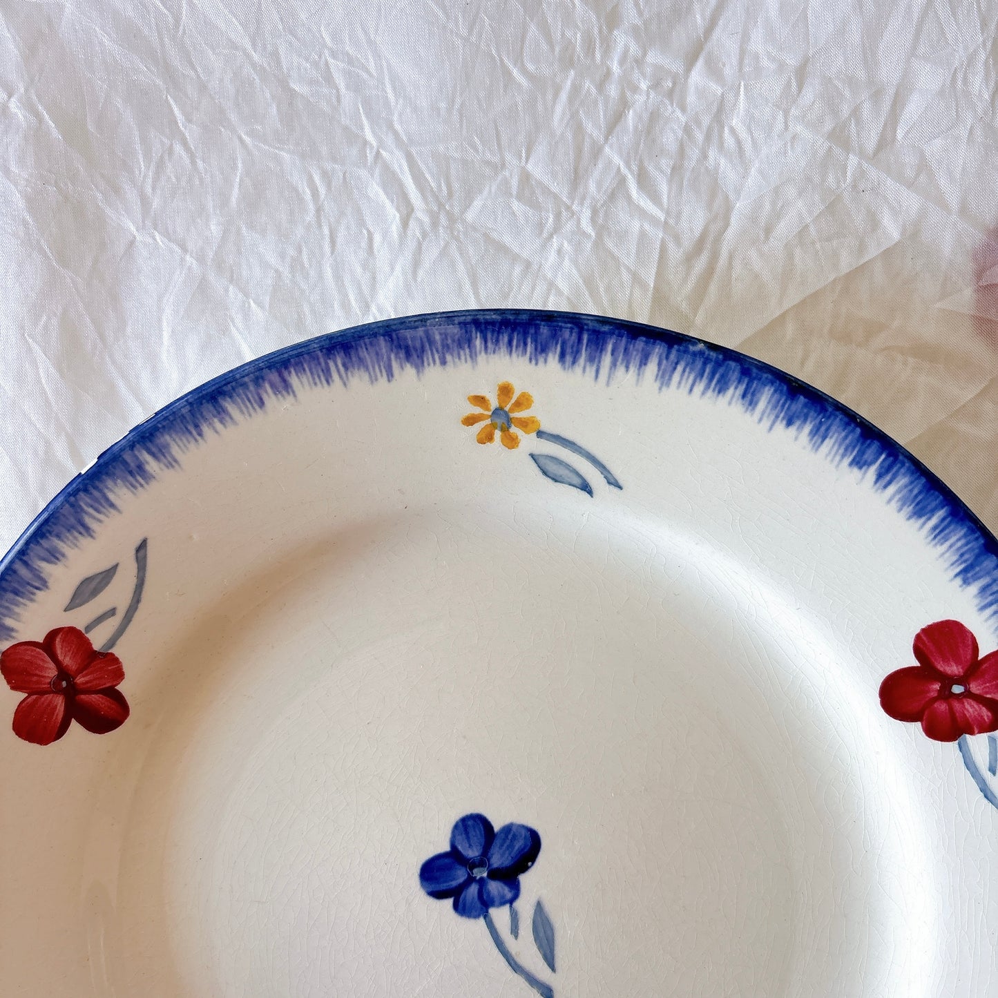 MARY LOU デザートプレート ブルーグラデーション縁取り
