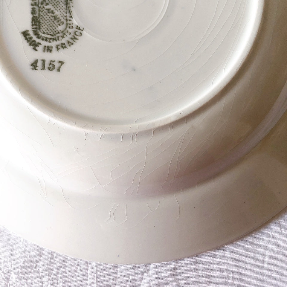 サンタマン　Saint amand バスク柄スーププレート、クルーズプレート フランスアンティーク食器 ブロカント 蚤の市