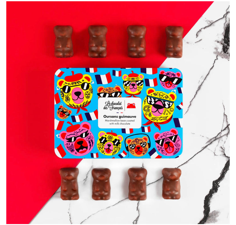 ル・ショコラ・デ・フランセ Le chocolat des français マシュマロくま　12個入り　フランスチョコレート　フランス土産　プレゼント　バレンタイン