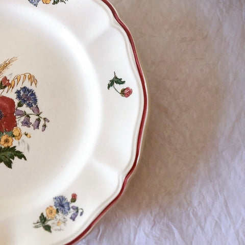 フランス サルグミンヌ sarreguemines アグレスト デザートプレート 20.7㎝  フランスアンティーク食器 フランス蚤の市・ブロカント