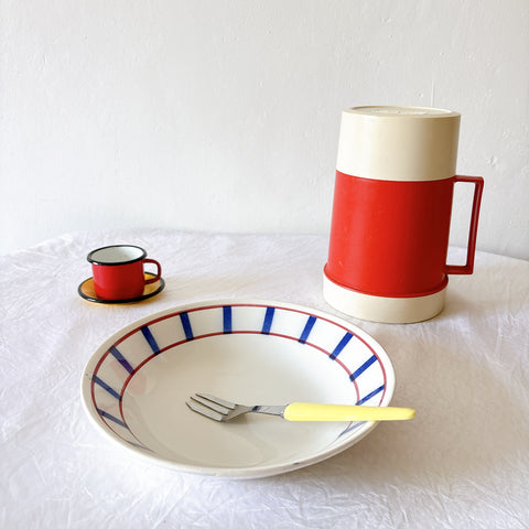 ムーランデルー Moulin des Loups バスク柄 キャロットプレート フランスアンティーク食器 ブロカント 蚤の市