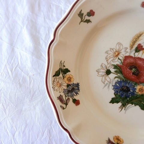 フランス サルグミンヌ sarreguemines アグレスト ディナープレート 23.3㎝  フランスアンティーク食器 フランス蚤の市・ブロカント