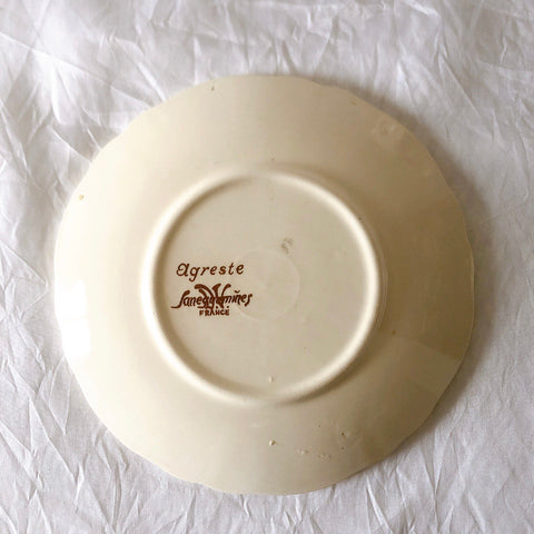 ディゴワンサルグミンヌ Digoin＆sarreguemines アグレスト コーヒーカップ＆ソーサー２客セット フランスアンティーク食器 フランス蚤の市・ブロカント