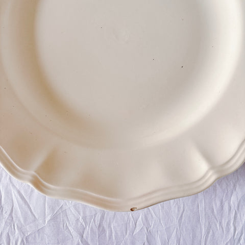 フランス ディゴワン＆サルグミンヌ 花リム ディナープレート 平皿 フランスアンティーク食器 ブロカント　蚤の市