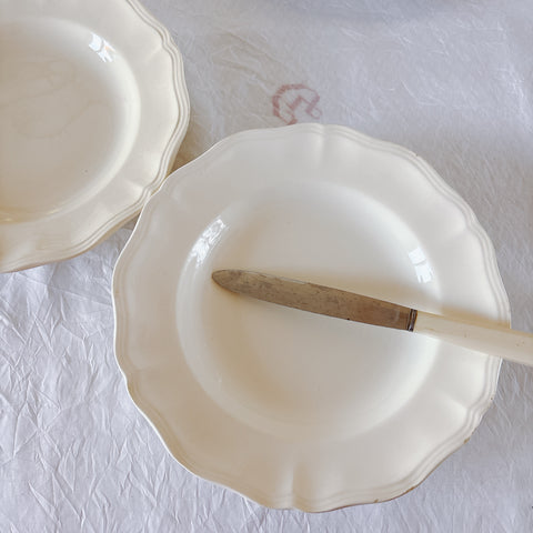 フランス ディゴワン＆サルグミンヌ 花リム スーププレート 深皿 フランスアンティーク食器 ブロカント　蚤の市