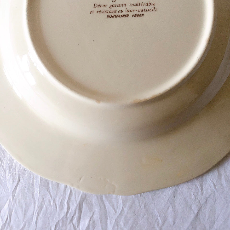 ディゴワンサルグミンヌ Digoin＆sarreguemines アグレスト 深皿 クルーズプレート 23㎝ フランスアンティーク食器 フランス蚤の市・ブロカント
