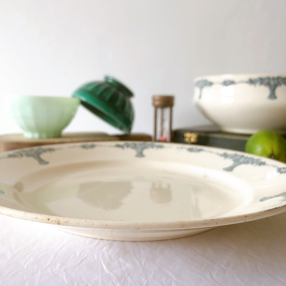 フランスアンティーク ロンシャン LONGCHAMP "Versailles Ennege"ヴェルサイユ　エネジェ 大皿 フランスアンティーク食器 ブロカントアンティーク