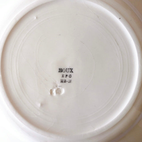 ご予約　フランスアンティーク クレイユモントロー HOUX　柊　ディナープレート　平皿 3枚セット　フランスアンティーク食器　ブロカント　蚤の市