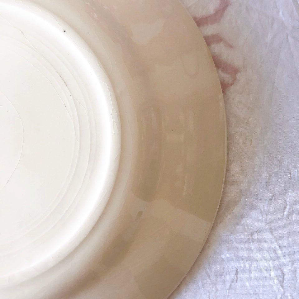 ご予約　フランスアンティーク クレイユモントロー HOUX　柊　ディナープレート　平皿 3枚セット　フランスアンティーク食器　ブロカント　蚤の市