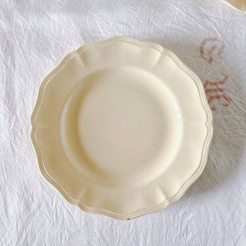 フランス ディゴワン＆サルグミンヌ 花リム ディナープレート 平皿 フランスアンティーク食器 ブロカント　蚤の市