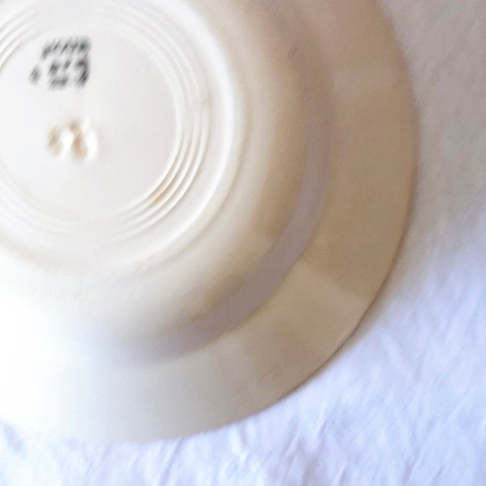 ご予約フランスアンティーク クレイユモントロー HOUX　柊　スーププレート・深皿 フランスアンティーク食器　ブロカント　蚤の市