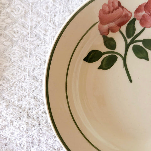 ショワジールロワ　HB & Cie Choisy le Roi『ローズ』ディネット　スーププレート　深皿　フランスアンティーク食器　ブロカントアンティーク　蚤の市