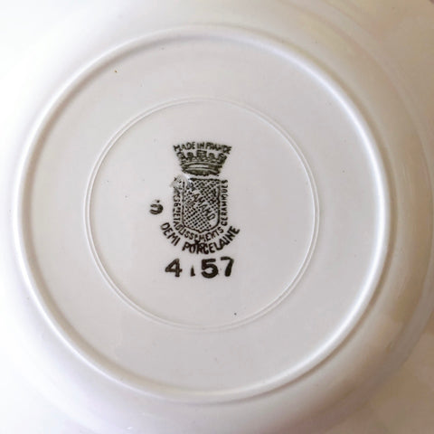 サンタマン　Saint amand バスク柄スーププレート、クルーズプレート フランスアンティーク食器 ブロカント 蚤の市