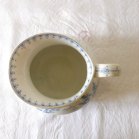 フランスアンティーク リュネヴィル　鳥柄 ピシェ ピッチャー　水差し アンティーク食器 ブロカント 蚤の市