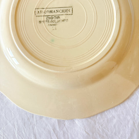 ディゴワンサルグミンヌ 『ARROMANCHES （アロマンシュ）』花リム デザートプレート　フランスアンティーク食器