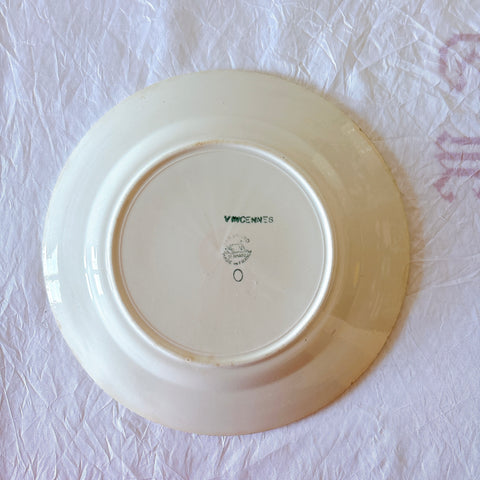 サンタマン　St Amand Nord「Vincennes」バスク柄 ヴィンテージプレート｜フランスアンティーク食器