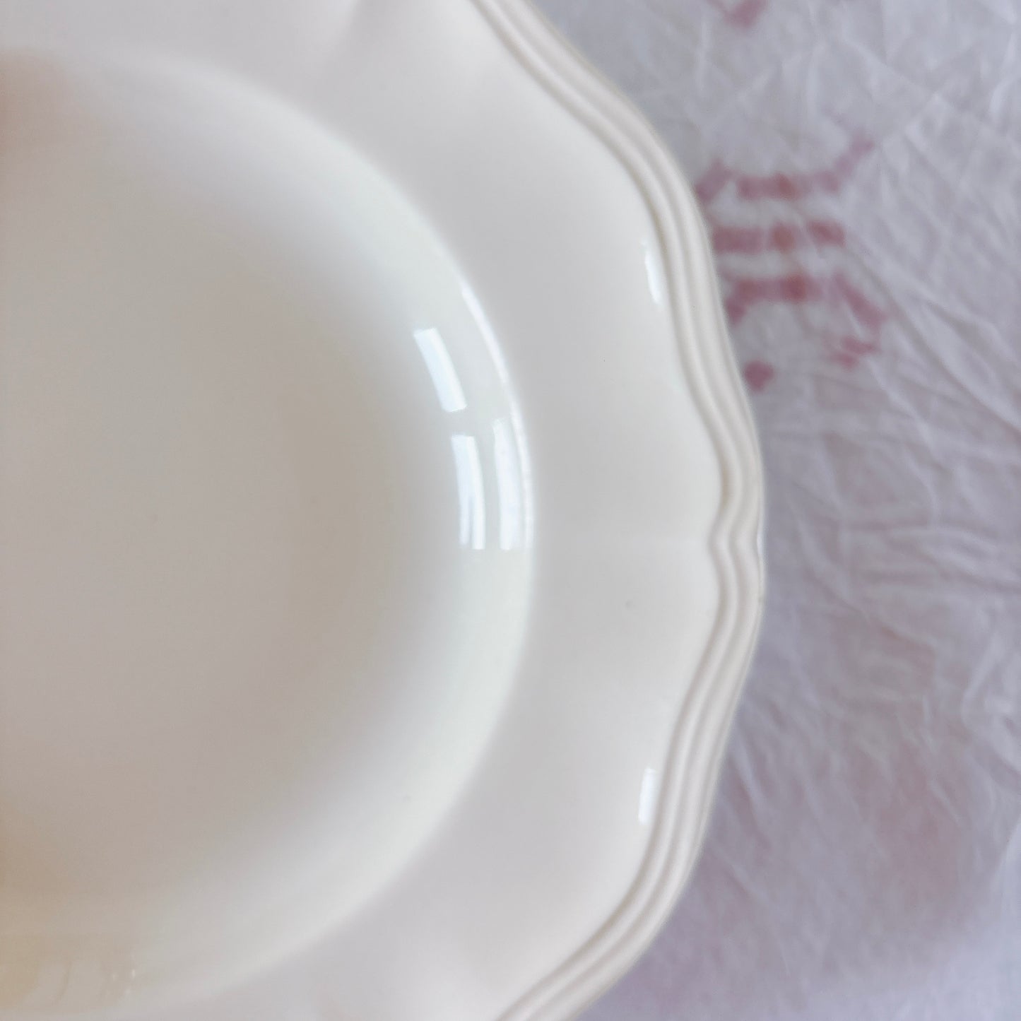 フランス ディゴワン＆サルグミンヌ 花リム スーププレート 深皿 フランスアンティーク食器 ブロカント　蚤の市