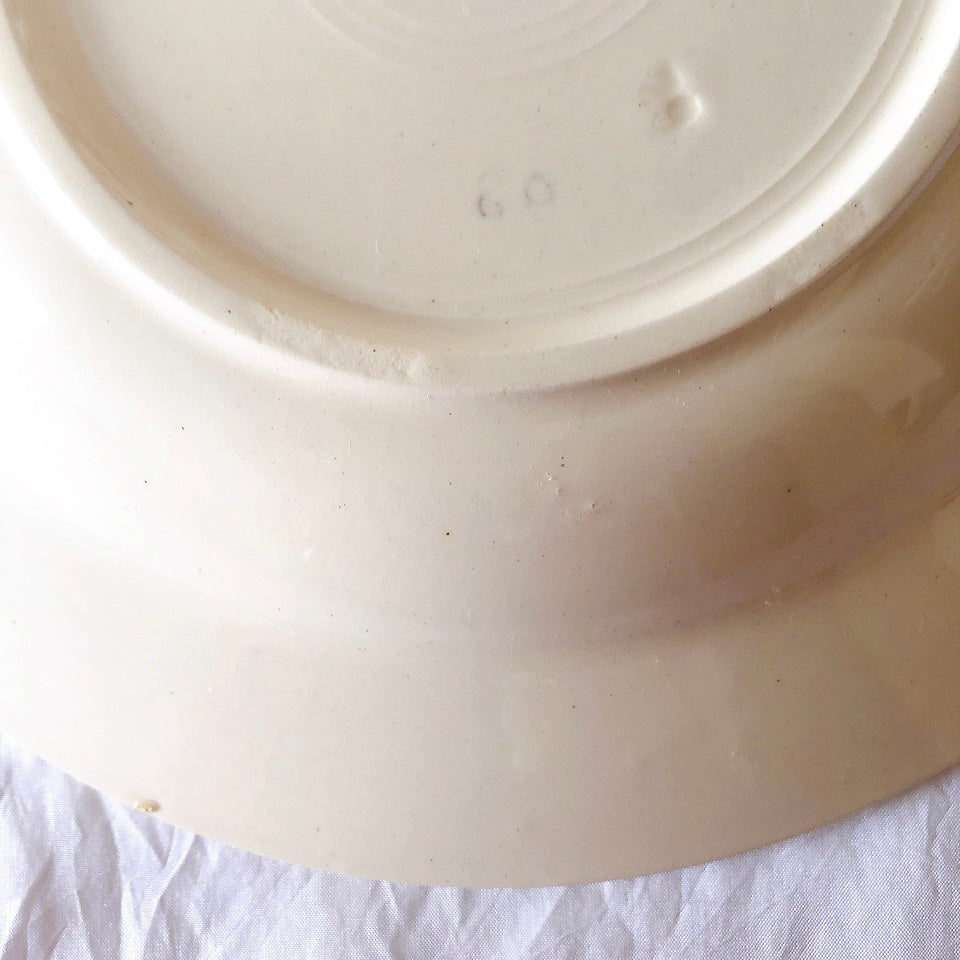 フランスアンティーク　バドンヴィレー　バラ柄スーププレート　深皿　フランスアンティーク食器 ブロカントアンティーク 蚤の市