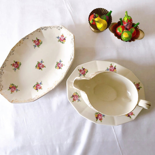 サンタマン ソーシエール&ラヴィエセット フランスアンティーク食器 ブロカントアンティーク 蚤の市