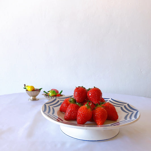 サンタマン ケーキスタンド コンポティエ コンポート皿 フランスアンティーク食器 ブロカントアンティーク 蚤の市