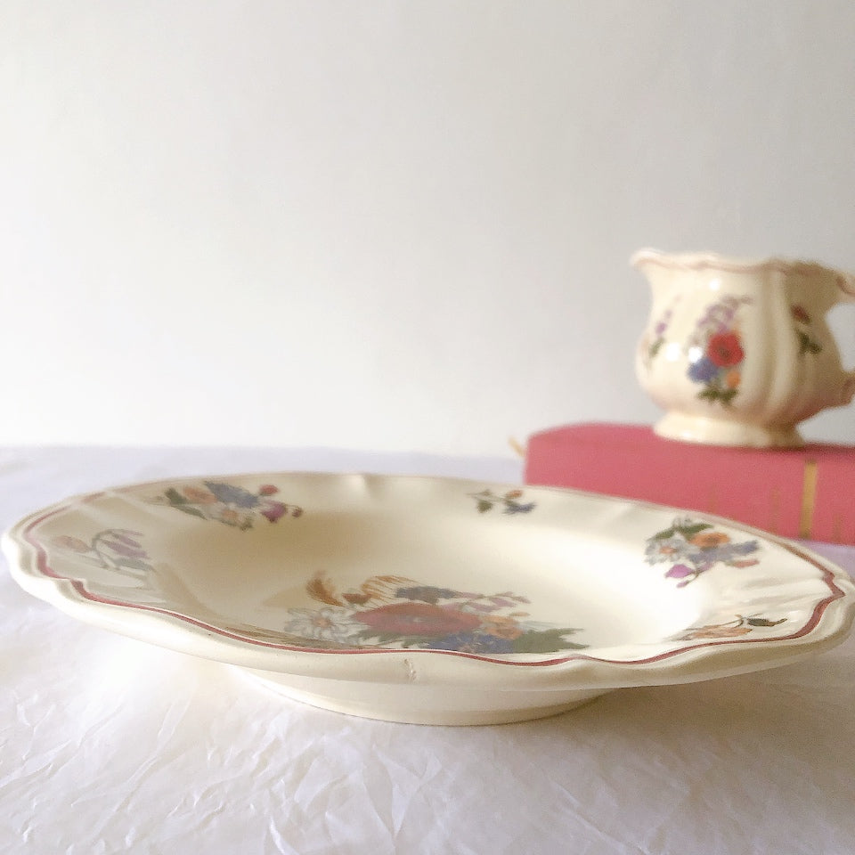 ディゴワンサルグミンヌ Digoin＆sarreguemines アグレスト 深皿 クルーズプレート 23㎝ フランスアンティーク食器 フランス蚤の市・ブロカント