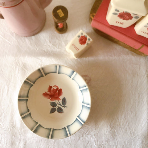 ディゴワンサルグミンヌ 『DAUPHIN 』 花柄キャロットプレート・深皿 フランスアンティーク食器　ブロカントアンティーク　蚤の市