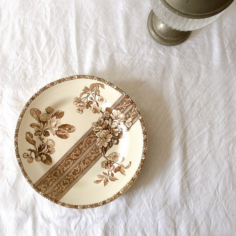 フランスアンティーク  E.Bourgeois エミールブルジョワ　ディナープレート 平皿 フランスアンティーク食器 ブロカント 蚤の市