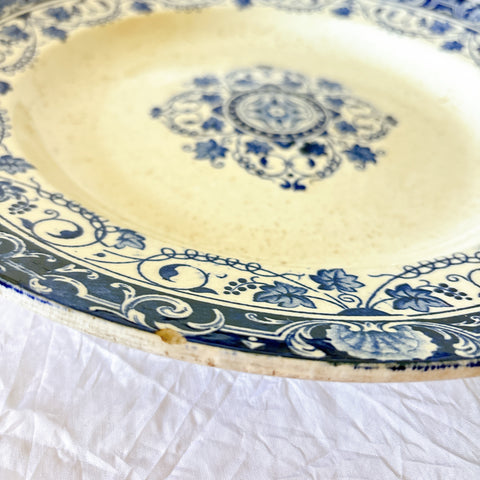 フランスアンティーク ヴィエイヤーボルドー（J.V.B.）「Louis XV」シリーズ 大皿 ブロカント　蚤の市