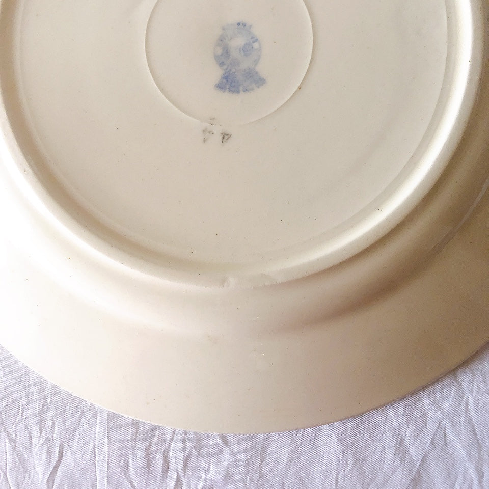 フランスアンティーク　バドンヴィレー　バラ柄ディナープレート　平皿　フランスアンティーク食器 ブロカントアンティーク 蚤の市