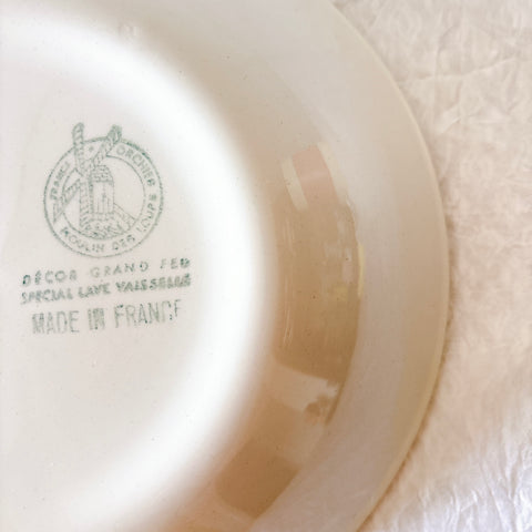 ムーランデルー Moulin des Loups バスク柄 キャロットプレート フランスアンティーク食器 ブロカント 蚤の市