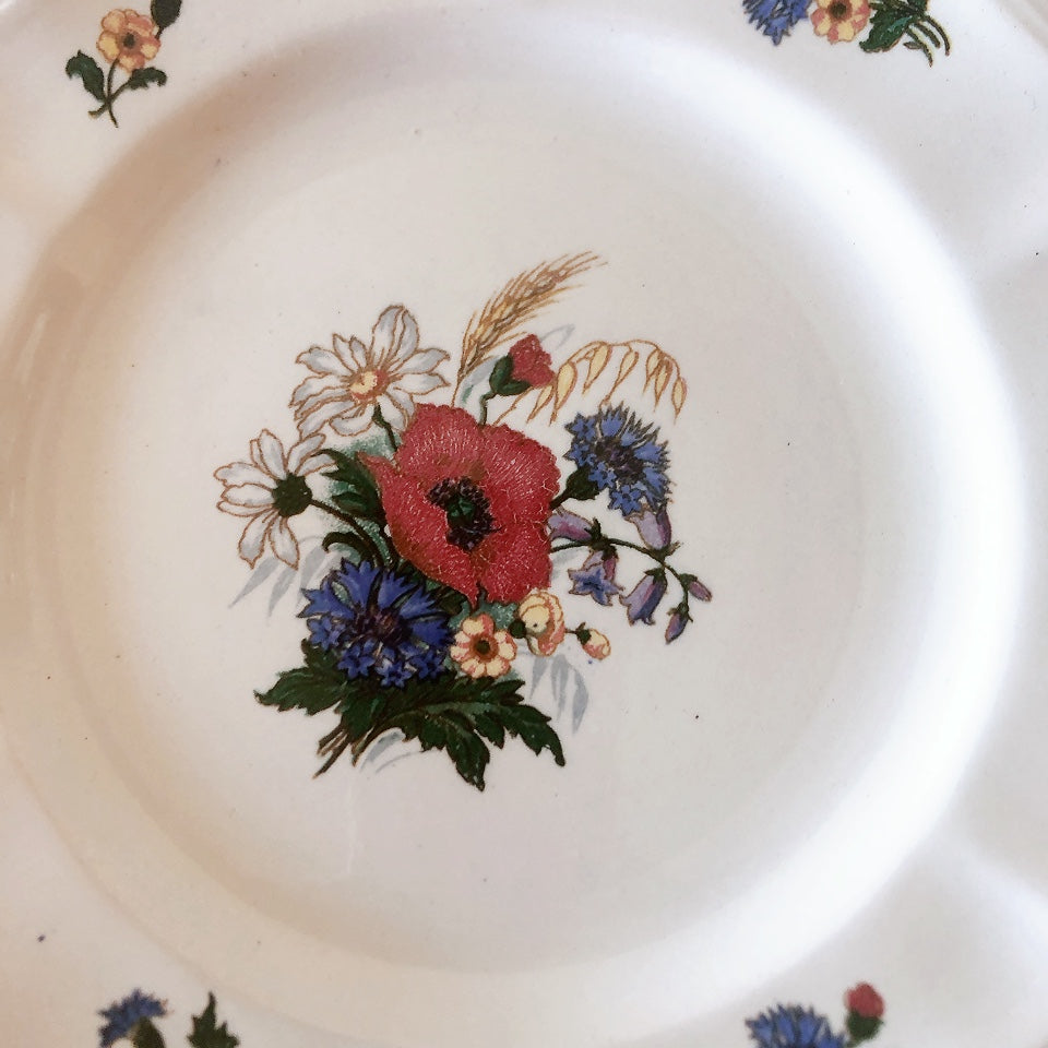 フランス サルグミンヌ sarreguemines アグレスト デザートプレート 20.7㎝  フランスアンティーク食器 フランス蚤の市・ブロカント