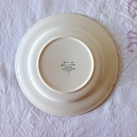 フランスアンティーク ディゴワンサルグミンヌ MARY LOU マリールー デザートプレート 花柄 Digoin Sarreguemines アンティーク食器